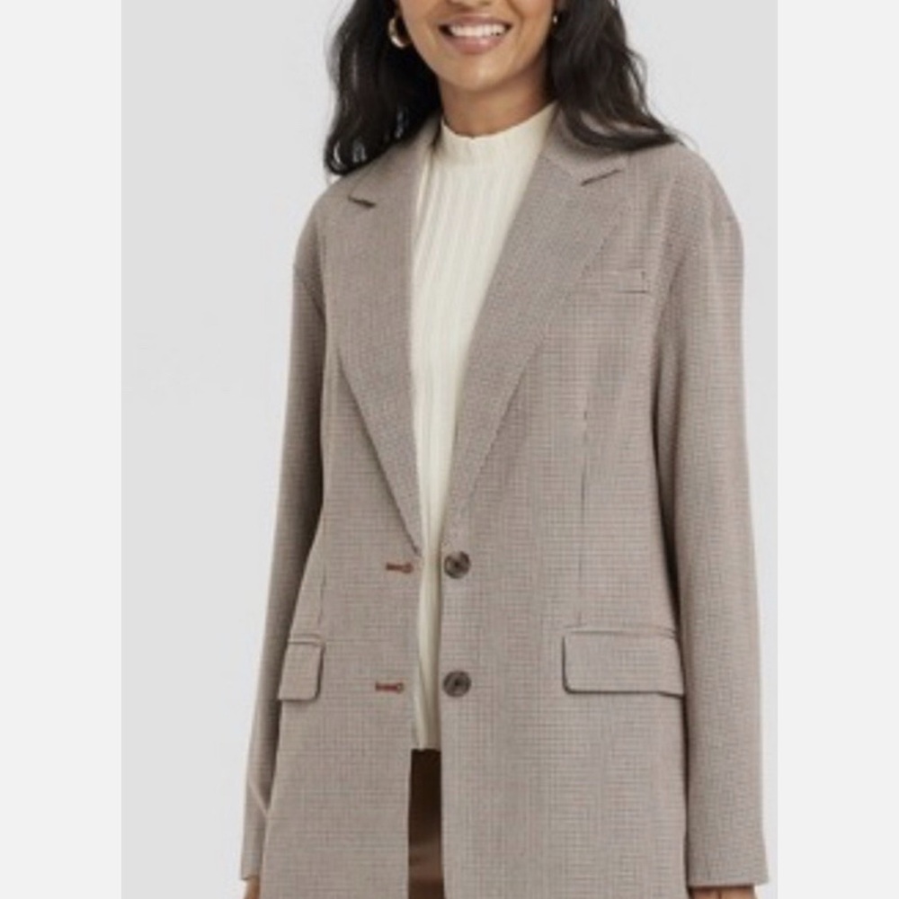 A New Day Hounds Tooth Blazer with Notched Lapels